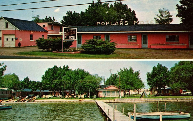 Poplars Resort & Campground - Vintage Postcard (newer photo)